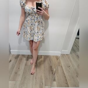 Liberty Love Floral Dress with Blue and Yellow Accents